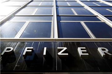 Die Pfizer-Zentrale in New York. Foto: Justin Lane/EPA