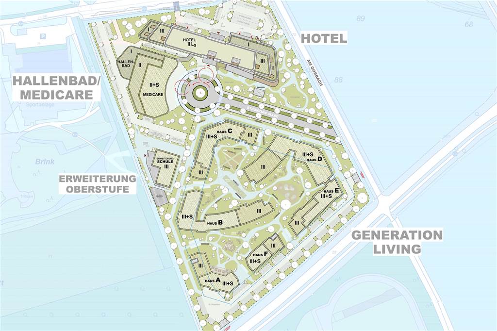 Die Pläne für das Hotelquartier Nordkirchen sehen fünf untergeordnete Bauprojekte vor.