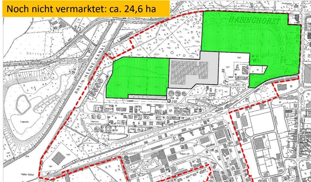 Geisterhäuser an der Wartburgstraße: Drei Hektar nutzbare Gewerbefläche? Die Planungen der Wirtschaftsförderer für den Industriepark Rütgers schließen die Grundstücke an der Wartburgstraße ein.