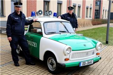 Die Polizei in Görlitz mit dem Trabant 601. Foto: Polizeidirektion Görlitz