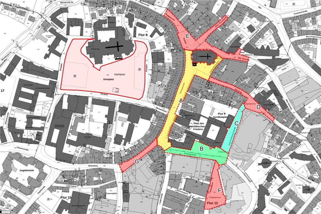Polizei Münster rüstet sich für AfD-Neujahrsempfang: Tausende Demonstranten erwartet Karte der Innenstadt Münster