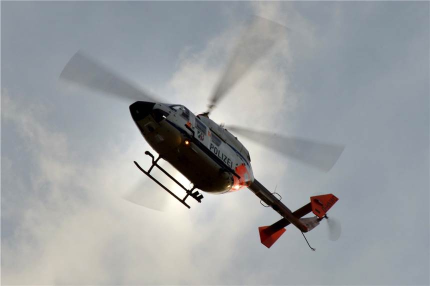 Darum kreiste ein Hubschrauber am Montag über Flaesheim Die Polizei suchte mit einem Hubschrauber nach einer Person.
