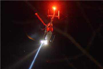 Die Polizei war mit einem Hubschrauber über Herten im Einsatz.