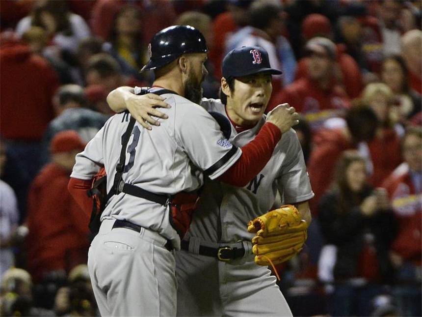 3:1-Sieg in St. Louis - Red Sox kurz vor 8. Titel Die Red Sox benötigen nur noch einen Sieg zur Meisterschaft. Foto: John G. Mabanglo