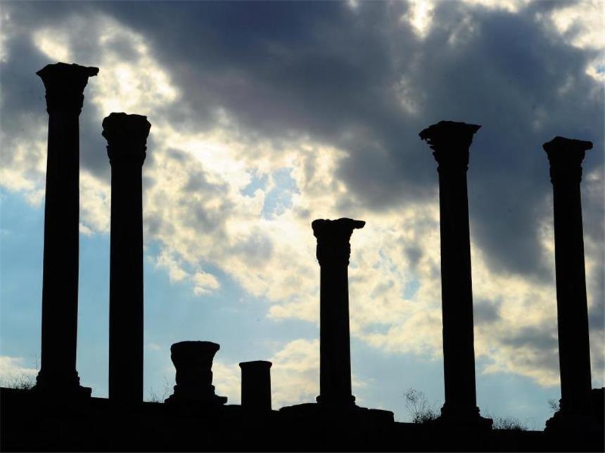 Unesco setzt Libyens Welterbestätten auf Gefährdungsliste Die römische Stadt Leptis Magna im Jahr 2011. Foto: Ciro Fusco