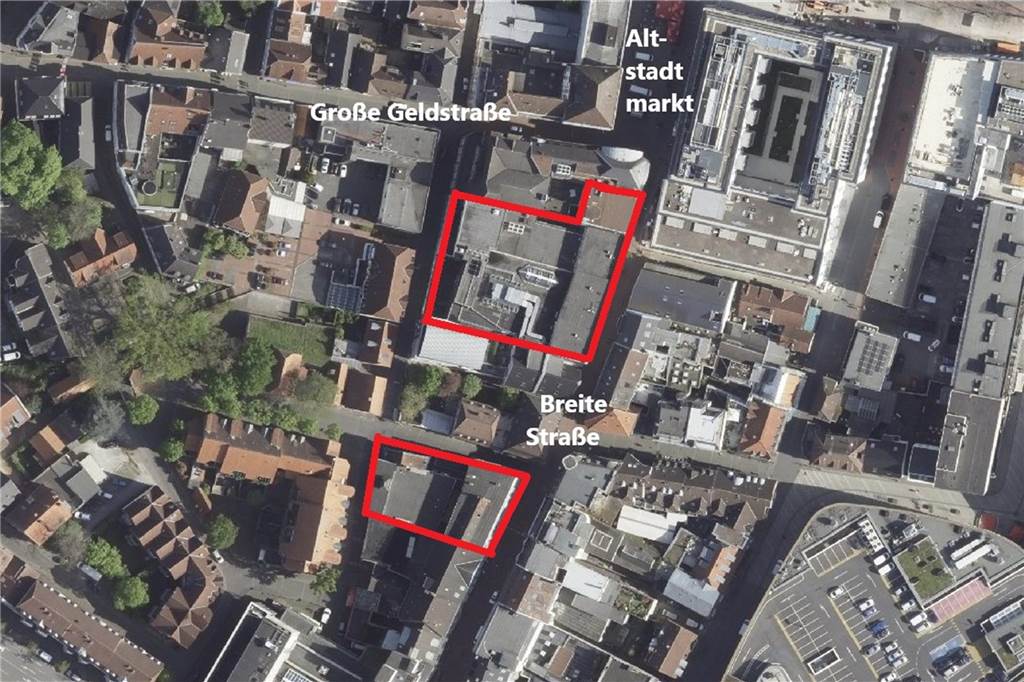 So wird 2025: Die fünf größten Baustellen in Recklinghausen Luftbild der Recklinghäuser Altstadt.
