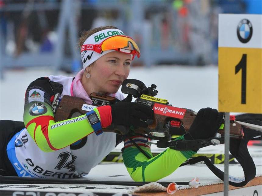 Domratschewa: Über Weltcup in Oberhof nachdenken Die russische Biathletin Darja Domratschewa mag den Weltcup in Oberhof nicht. Foto: Martin Schutt