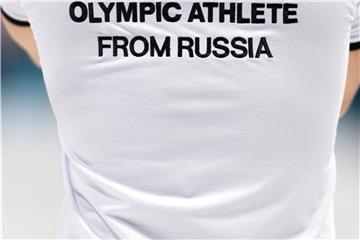 Die russischen Sportler starten unter dem Namen „Olympische Athleten aus Russland“. Foto: Carl Sandin/Bildbyran via ZUMA Press