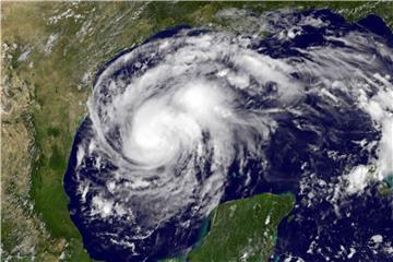 Die Satelliten-Aufnahme zeigt den Hurrikan „Harvey“ 2017 im westlichen Golf von Mexiko. Foto: NASA//NOAA GOES Project