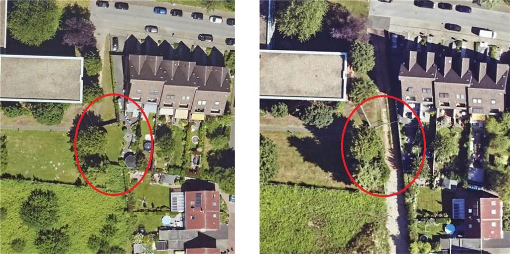„Im Westviertel“: Besitzer wollen in ihre Häuser, doch das ist zu früh Zwei Luftbilder von der oberen Gerhart-Hauptmann-Straße.