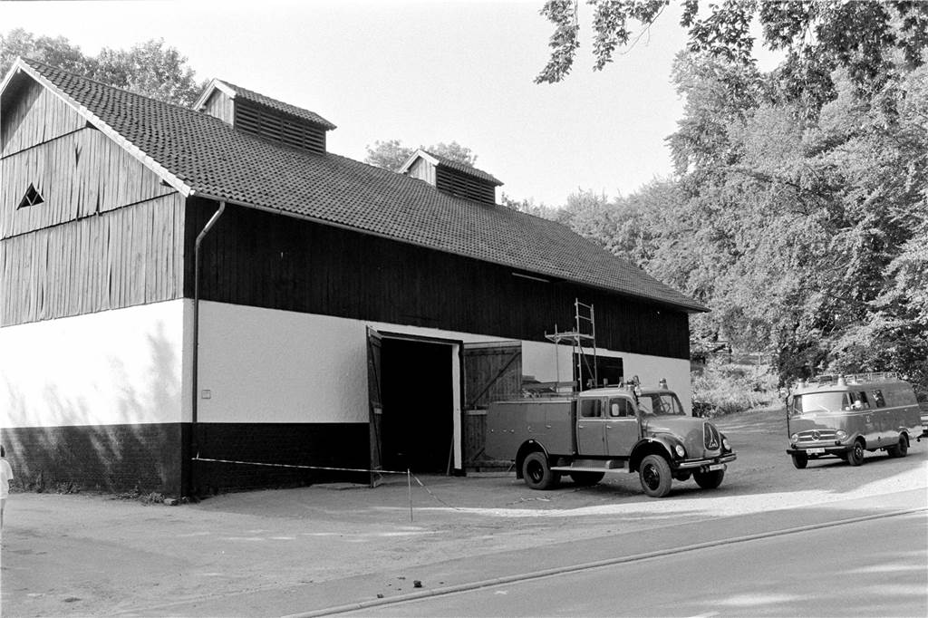 Die Scheune am Brauereiknapp bei der Einrichtung für das Feuerwehr-Museum.