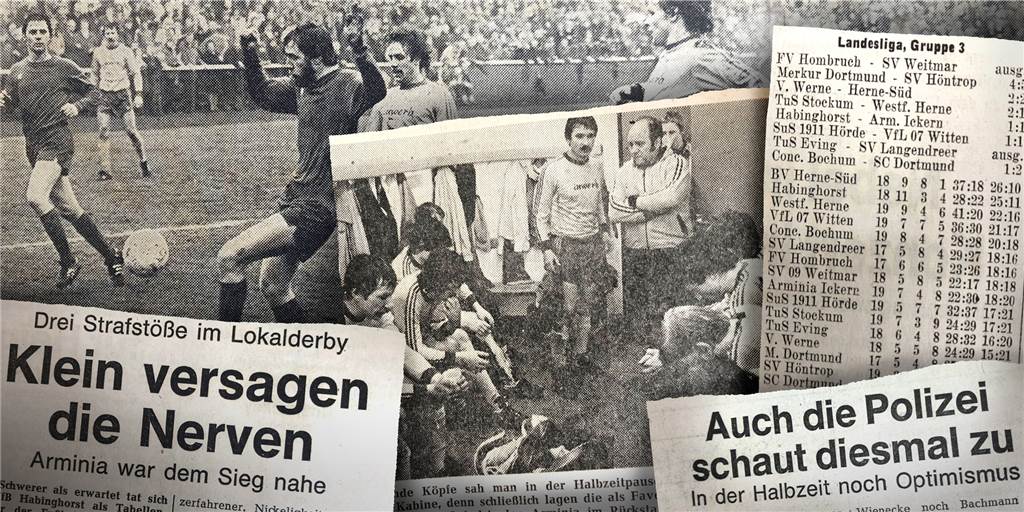 Kruska foult Kruska - 2000 Fans schauten 1979 Derby zwischen VfB Habinghorst und Arminia Ickern an Die Schlagzeilen nach dem Landesliga-Derby 1979 zwischen dem VfB Habinghorst und dem SC Arminia Ickern kündeten von einer Partie mit drei Elfmetern. Der Zeitungsfotograf wagte sich in der Halbzeitpause sogar in die Habinghorster Kabine, wo Coach Ulrich Viefhaus sein Team auf die zweiten 45 Minuten einstimmte. Der VfB war damals Zweiter. Ickern belegte Rang neun.