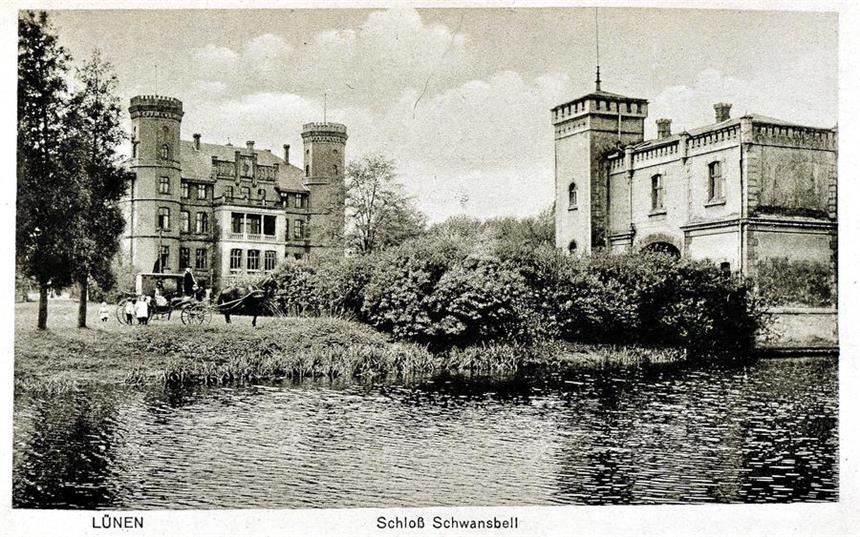 Mitmach-Aktion: Zeigen Sie uns Ihr altes Lünen! Die Schlossanlage Schwansbell um 1910. Historische Motive wie dieses suchen wir.
