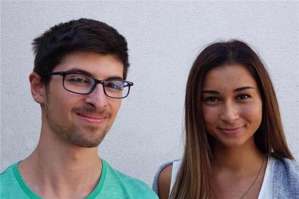 Die Schülersprecher des EBG: Selin Basdemir und Luca Pagliara.