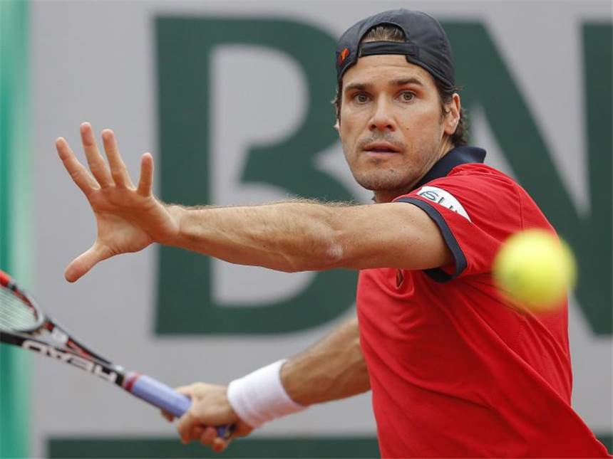 Haas zum Davis Cup: Immer gerne im deutschen Team dabei Die Schulter von Tommy Haas muss erst einmal heilen. Foto: Etienne Laurent
