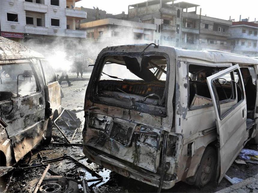 Brüchige Waffenruhe in syrischen Schutzzonen Die Schutzzonen sollen nördlich der Stadt Homs, östlich von Damaskus, in der Provinz Idlib und im Süden Syriens entstehen. Foto: Sana/Archiv