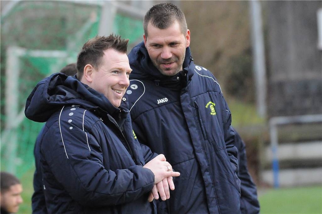 Castrop-Rauxel hat einen Testspiel-Weltmeister, der schon Anfang Juli spielt Die Schweriner Trainere Dennis Hasecke (l) und Marco Taschke haben bereits elf Testspiel-Termine für ihr Team fixiert.