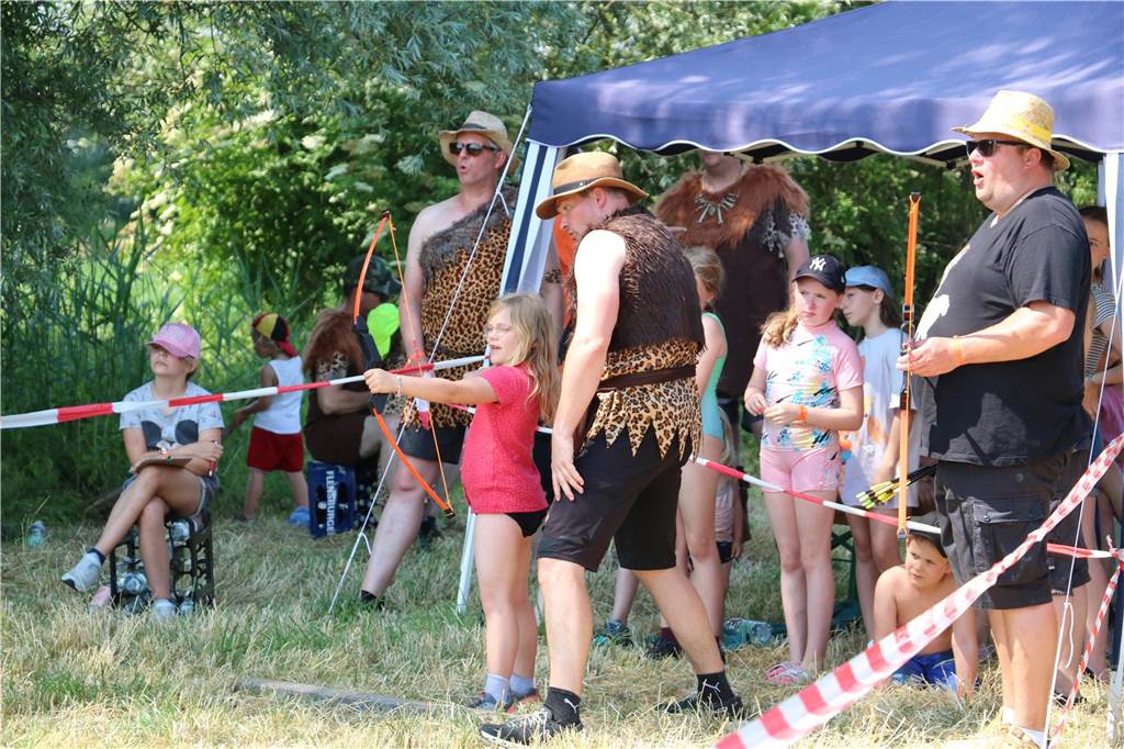 Die Spiele der Olympiade standen alle unter dem Motto „Steinzeit“. 