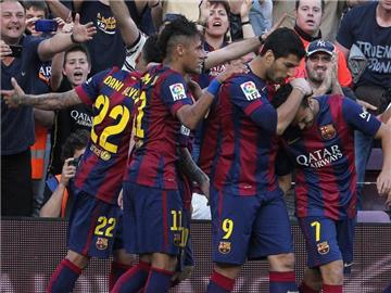 Die Spieler des FC Barcelona hatten schon wieder Grund zu jubeln. Foto: Toni Garriga