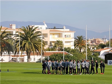 Die Spieler von RB Leipzig bestritten im Trainingslager in Portugal zwei Testspiele. Foto: Jan Woitas