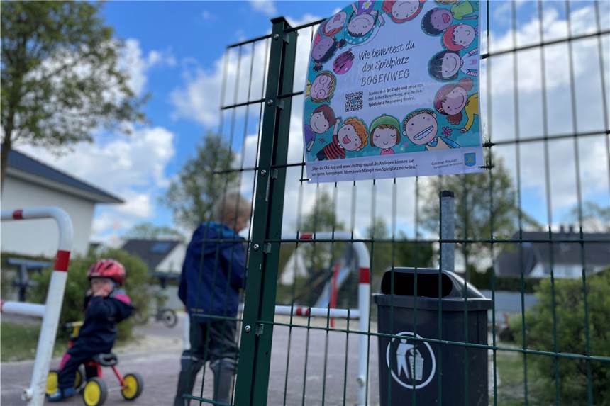 Die Spielplätze der Stadt, hier der am Bogenweg in Dingen, kann man jetzt online bewerten.