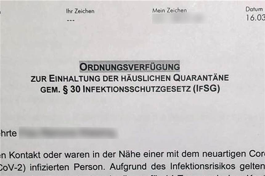 Tagebuch führen, Kontrollanrufe, kein Besuch: Strenge Vorschriften in der Corona-Quarantäne Die Stadt Vreden verschickt Ordnungsverfügungen an die Kontaktpersonen von Infizierten.