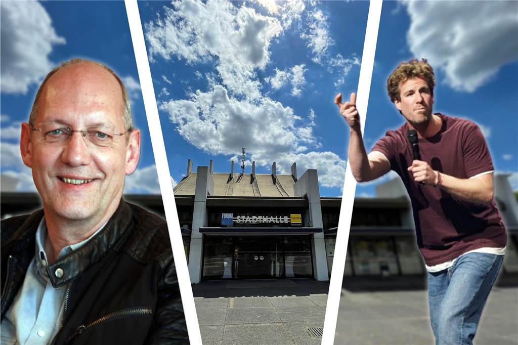 Keine Bühne für Luke Mockridge: Gelsenkirchen und weitere sagen Shows ab Die Stadthalle Castrop-Rauxel vom Europaplatz aus betrachtet. Sie bietet in normaler Bühnen-Bestuhlung rund 600 Zuschauern Platz. Peter Breuer (Geschäftsführer Forum GmbH, l.) will dort Luke Mockridge (r.) eigentlich keine Bühne mehr geben.