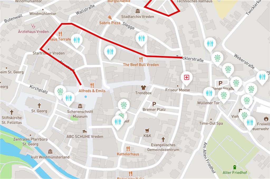 Riesiges Fahrgeschäft Konga feiert Comeback auf der Vredener Kirmes Karte zeigt Kirmeslageplan.