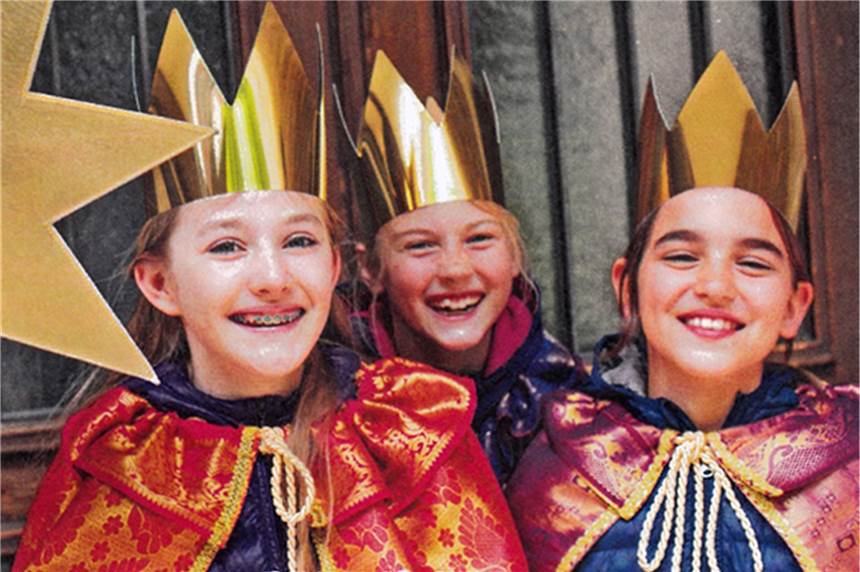 Die Sternsinger in Cappenberg verteilen den Segen der heiligen drei König dieses Mal „to go".