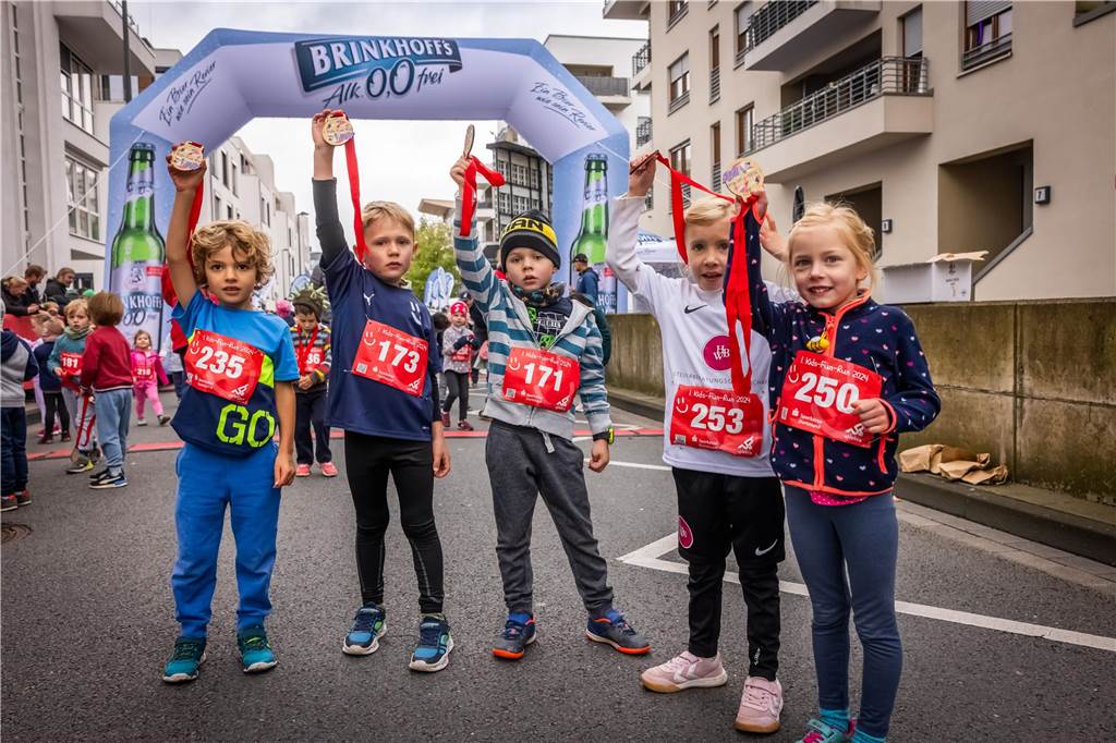 Die Stimmung bei dem Kinderlauf Kids Fun Run am Phoenix-See war großartig.