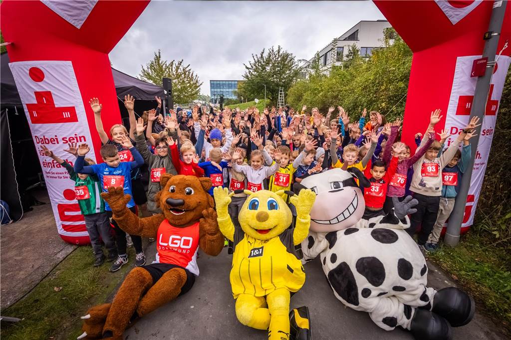 Die Stimmung bei dem Kinderlauf Kids Fun Run am Phoenix-See war großartig.
