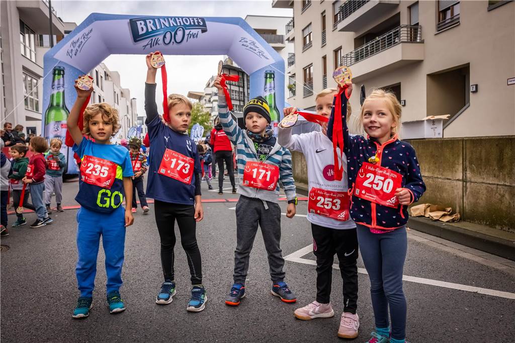 Die Stimmung bei dem Kinderlauf Kids Fun Run am Phoenix-See war großartig.