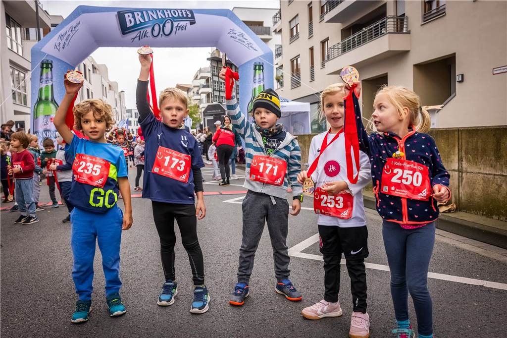 Die Stimmung bei dem Kinderlauf Kids Fun Run am Phoenix-See war großartig.