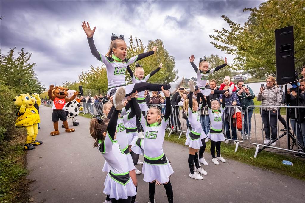 Die Stimmung bei dem Kinderlauf Kids Fun Run am Phoenix-See war großartig.