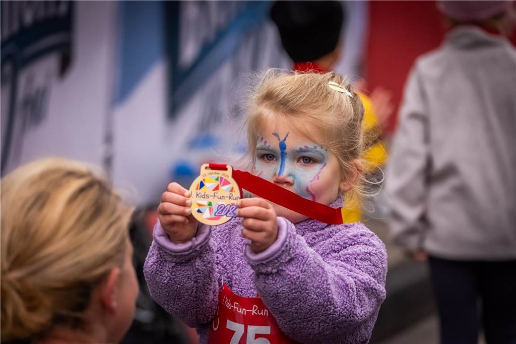 Die Stimmung bei dem Kinderlauf Kids Fun Run am Phoenix-See war großartig.