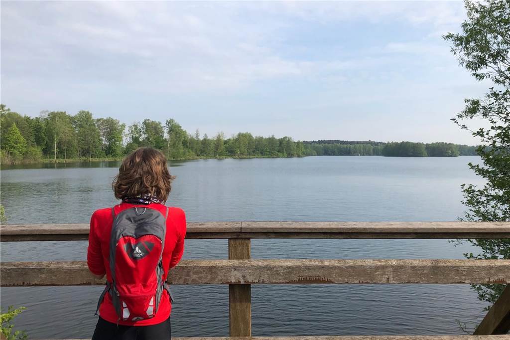 Die Strecke führt auch am Heidesee in der Kirchheller Heide vorbei.