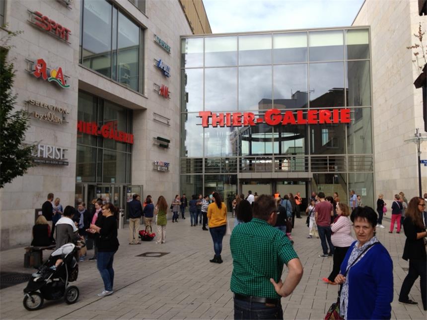 Thier-Galerie wegen Feuerwehr-Übung evakuiert Die Thier-Galerie musste am Dienstagvormittag geräumt werden.