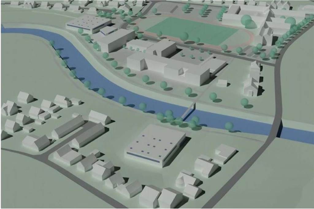 Schulcampus: Anwohner besorgt wegen des Standorts der Zweifachturnhalle Die Turnhalle grenzt direkt an die Grundstücke der Anwohner aus der Widukindstraße und wird bei einer Höhe von sieben Metern für erhebliche Verschattung sorgen.