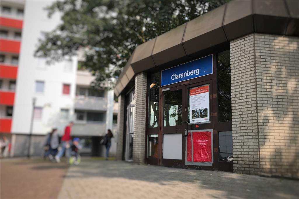 Darum gibt es vorerst keine Verlängerung der U41 und U49 Die U41 endet im Süden an der Haltestelle Clarenberg.