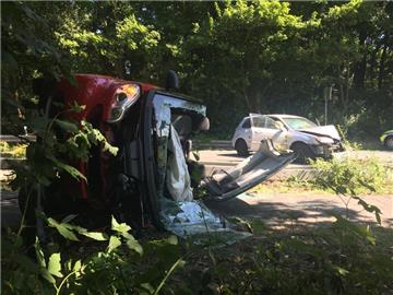 Die Unfallstelle an der Oststraße in Deininghausen.