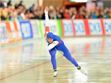 Die us-amerikanische 1000m Weltrekordlerin Brittany Bowe tritt vom 4. bis 6. Dezember beim Weltcup in Inzell an. Foto: Martin Schutt