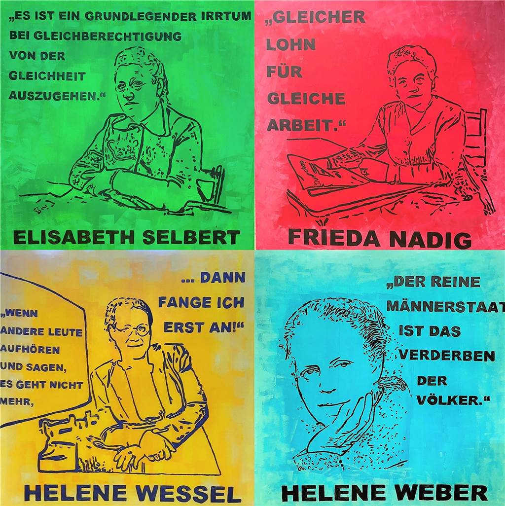 Die Mütter des Grundgesetzes gehen jetzt auf Dorsten-Tournee Die vier „Mütter des Grundgesetzes" werden in nächster Zeit an verschiedenen Orten in Dorsten zu sehen sein.
