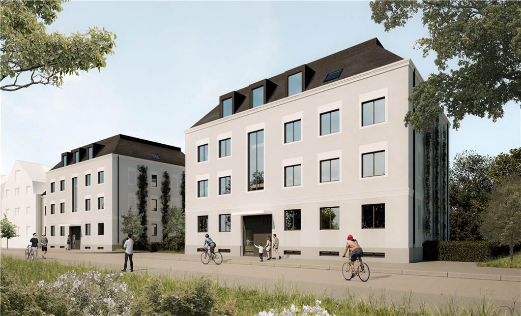 Stadtentwicklungsgesellschaft baut Mehrfamilienhäuser am Erdbeerfeld Visualisierung der beiden geplanten dreigeschossigen Häuser plus ausgebautem Dachgeschoss