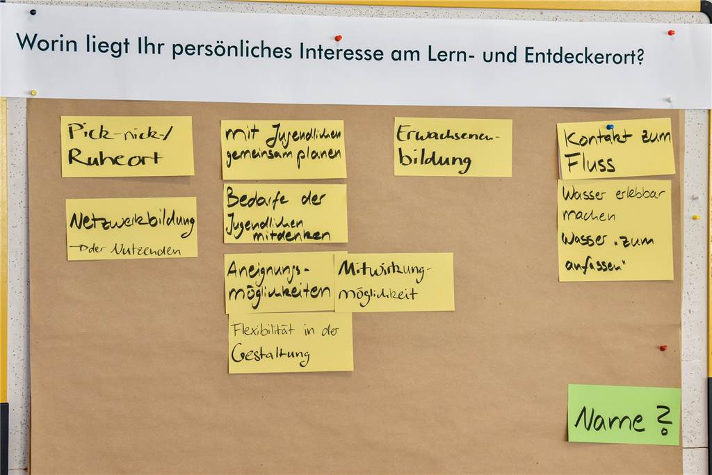 Mündung der Seseke in die Lippe wird ein besonderer Treffpunkt Die Vorschläge wurden notiert.