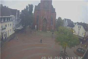Die Webcam der Stadt ist auf den Marktplatz und die Sixtuskirche ausgerichtet.