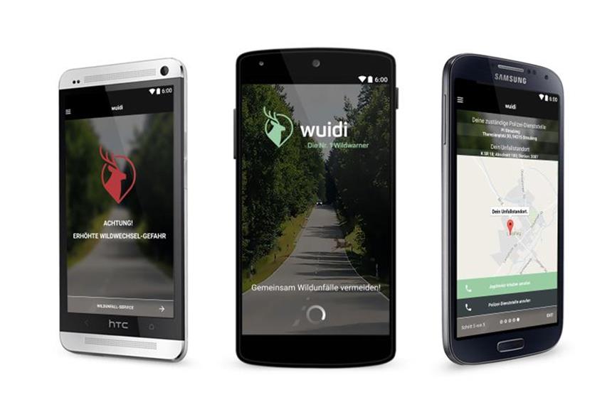 App warnt Autofahrer vor Wildwechsel Die Wildwarner-App informiert Autofahrer, wann sie sich in einem Gebiet mit erhöhtem Wildwechsel befinden und hilft notfalls bei einem Unfall weiter. Foto: Wuidi.com