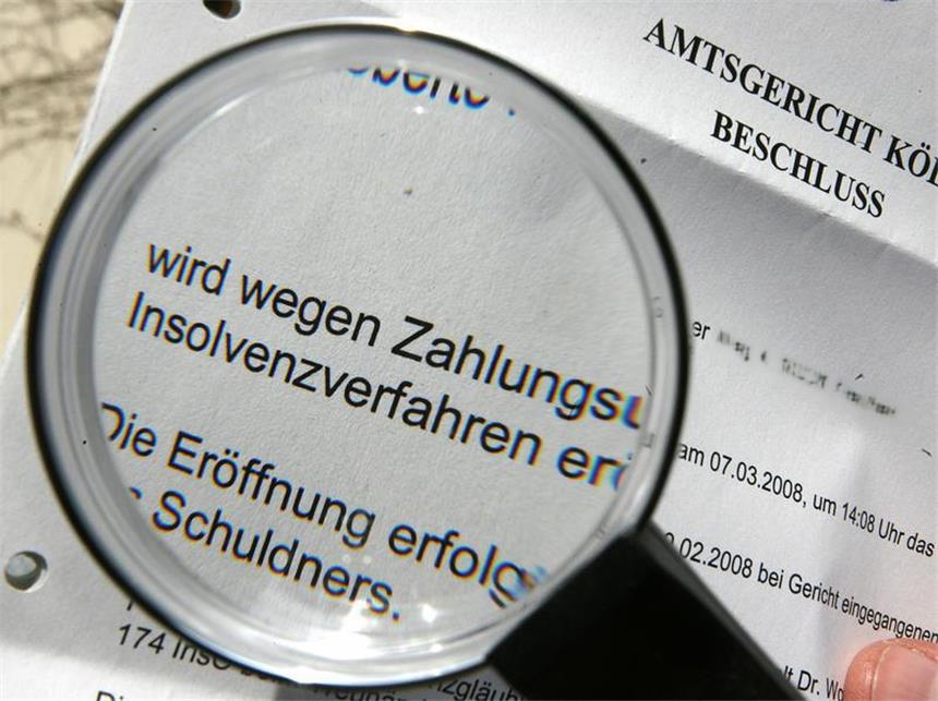 Creditreform rechnet auch 2013 wieder mit Pleitewelle Die Zahl der Firmen- und Verbraucherpleiten in Deutschland ist in diesem Jahr rückläufig. Foto: Oliver Berg