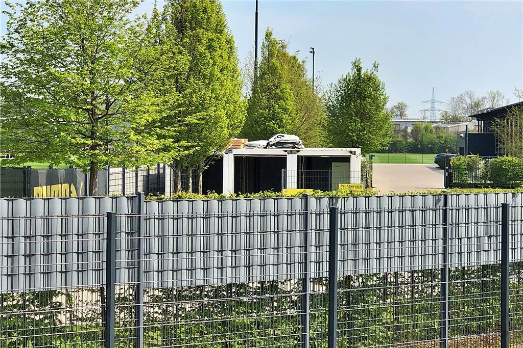 BVB-Trainingsgelände: Umbau schreitet voran - Pförtnerhaus mit Clou Die Zeit des Container-„Provisoriums“ ist abgelaufen.