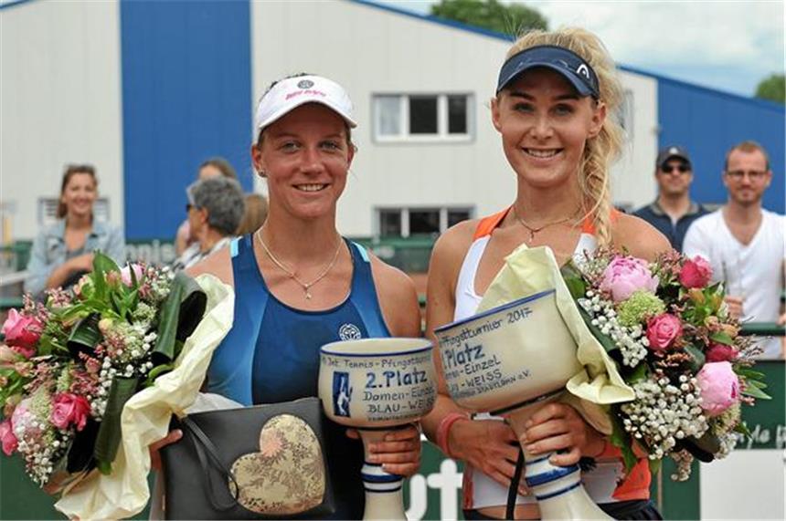 Sarah Gronert erster Damen-Champion seit 38 Jahren Die zweitplatzierte Dinah Pfizenmaier (l.) und Siegerin Sarah Gronert