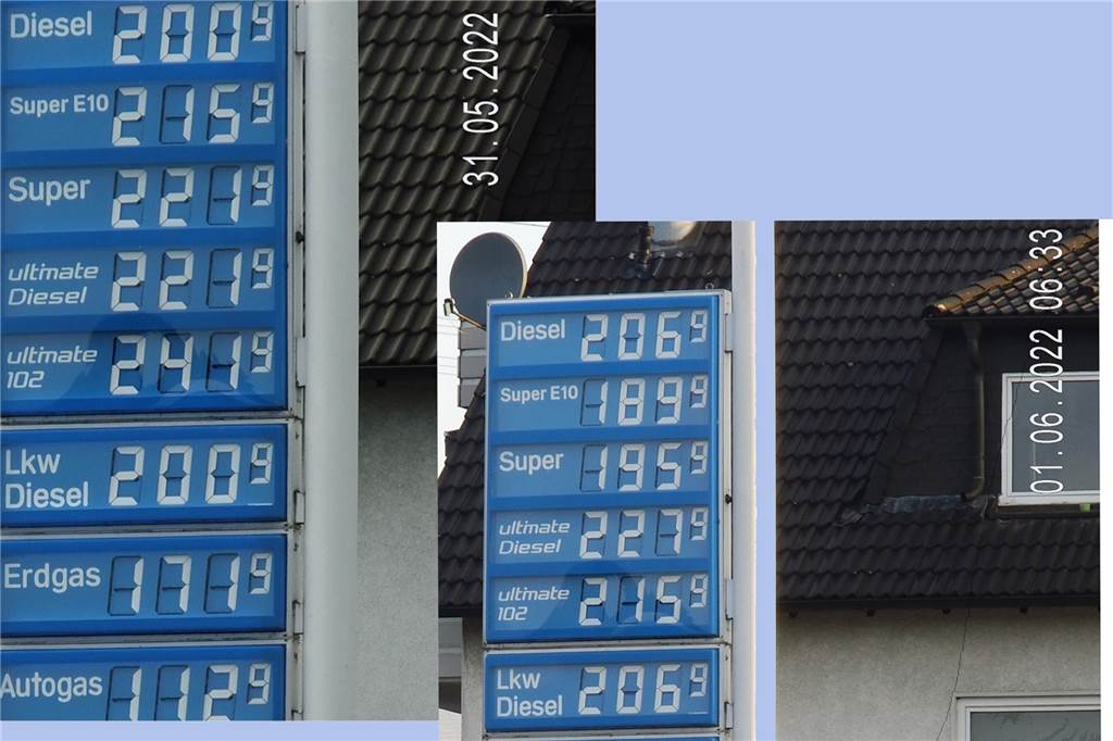 Preisrallye an den Zapfsäulen: Kurz gab es Diesel unterm Einkaufspreis Dienstag gab es Diesel für 2,009 am Mittwoch stieg der Preis dann zunächst an, bevor er später wieder fiel.